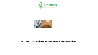 CMS AWV Guidelines for Primary Care Providers