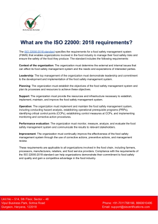 Requirements of ISO 22000_ 2018