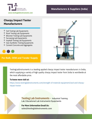 Charpy Impact Tester Manufacturers