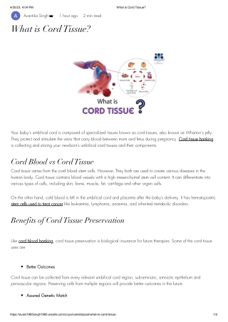 What is Cord Tissue