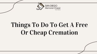 Things To Do To Get A Free Or Cheap Cremation