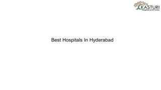Best Hospitals In Hyderabad