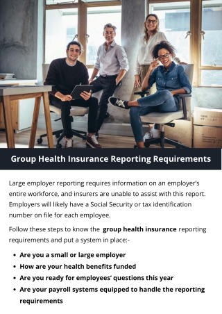 Group Health Insurance Reporting Requirements