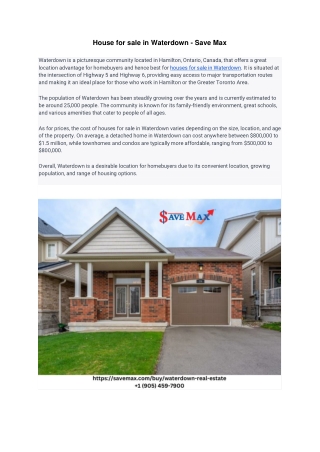 House for sale in Waterdown - Save Max (1)