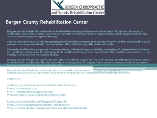 Bergen County Rehabilitation Center