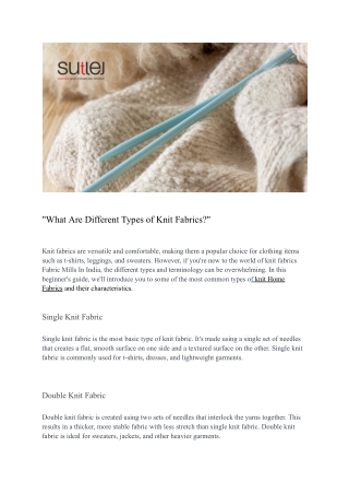 _A Beginner's Guide to Understanding Different Types of Knit Fabrics_