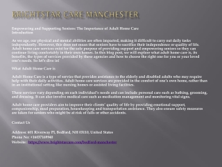 BrightStar Care Manchester