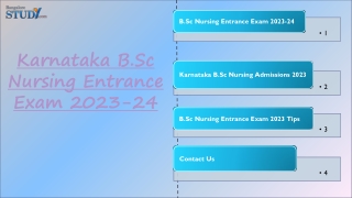 B.Sc Nursing Entrance Exam Karnataka