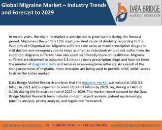Global Migraine Market – Industry Trends and Forecast to 2029