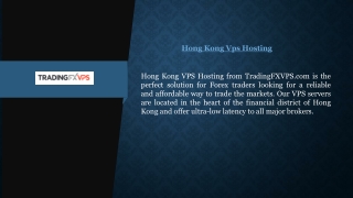 Hong Kong Vps Hosting | Tradingfxvps.com