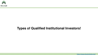 Types of Qualified Institutional Investors!