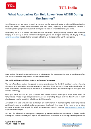 What Approaches Can Help Lower Your AC Bill During the Summer?