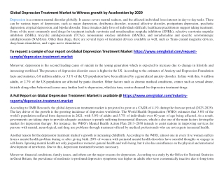 Global Depression Treatment Market