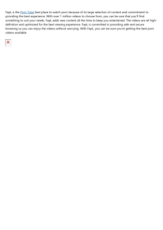 10 Signs You Should Invest in FapXL