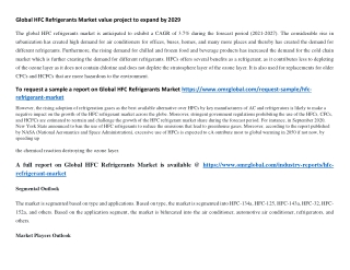 Global HFC Refrigerants Market