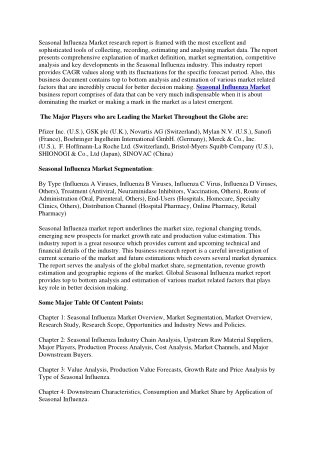 Seasonal Influenza Market