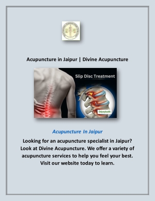 Acupuncture in Jaipur | Divine Acupuncture