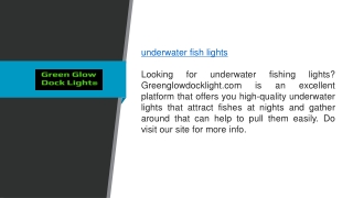 Underwater Fish Lights Greenglowdocklight.com