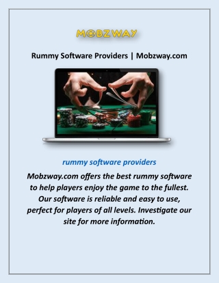 Rummy Software Providers | Mobzway.com