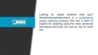 Professional Carpet Cleaning Company Sandyfordcarpetcleaning.ie