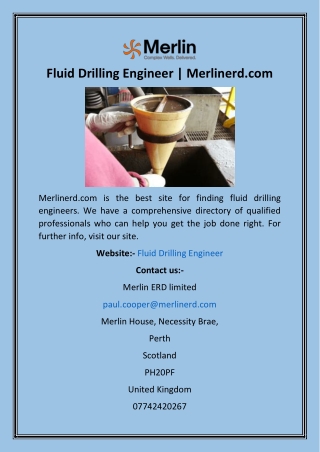 Fluid Drilling Engineer  Merlinerd