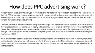 How does PPC advertising work