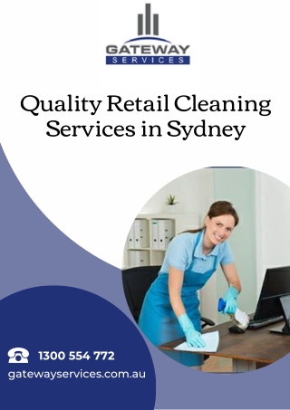 Quality Retail Cleaning Services in Sydney