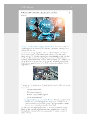 Professional SEO Services for Lasting Results in Lower Parel
