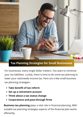 Tax Planning Strategies for Small Businesses