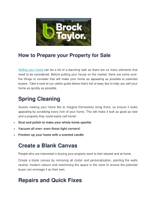 Property Valuation in Horsham and Haywards Heath - Brock Taylor