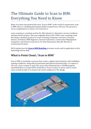 The Ultimate Guide to Scan to BIM: Everything You Need to Know