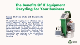 IT Equipment Recycling Boston