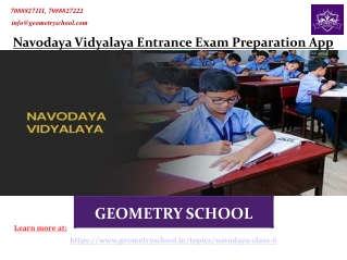 Navodaya Vidyalaya Entrance Exam Preparation App