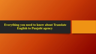 Everything you need to know about Translate English to Punjabi