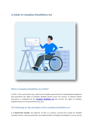 A Guide to Canadian Disabilities Act