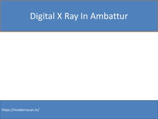 Digital X Ray In Ambattur
