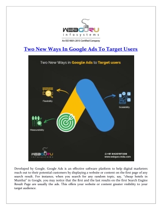 Two New Ways In Google Ads To Target Users