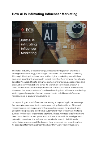 How AI Is Infiltrating Influencer Marketing