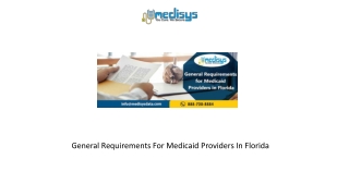 General Requirements For Medicaid Providers In Florida