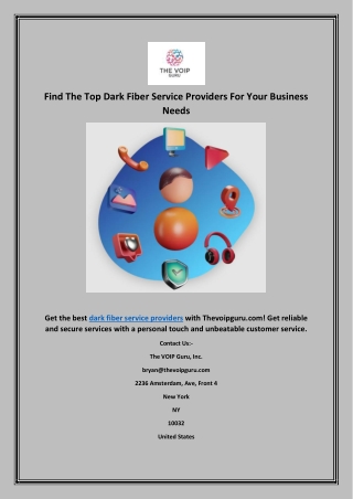 Find The Top Dark Fiber Service Providers For Your Business Needs