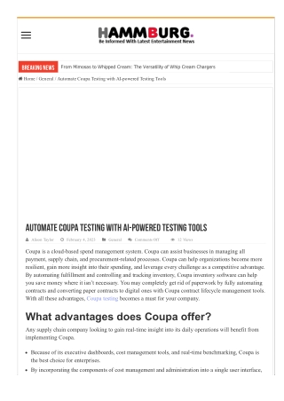 Automate Coupa Testing with AI-powered Testing Tools