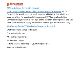 CCTV Installation Services in  Narsingi