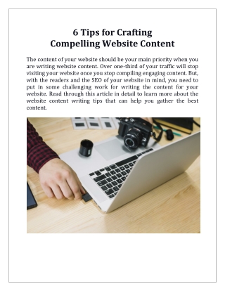 6 Tips For Crafting Compelling Website Content