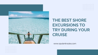 The Best Shore Excursions to Try During Your Cruise