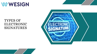 TYPES OF ELECTRONIC SIGNATURES