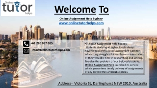 Assignment Help Sydney
