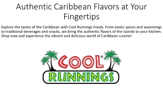 Authentic Caribbean Flavors at Your Fingertips