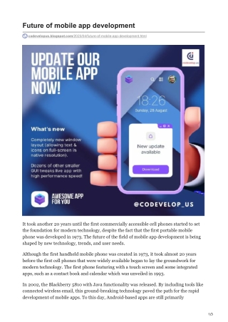 Future of mobile app development