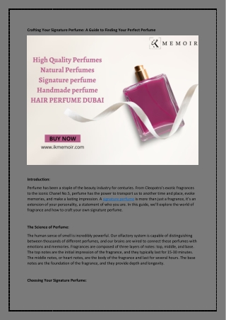 Best Signature Perfume online