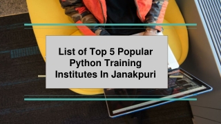 List of Top 5 Popular Python Training Institutes In Janakpuri